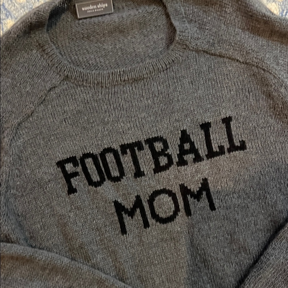 Wooden Ships Charcoal 'Football Mom' Knit Sweater - Picture 2 of 3